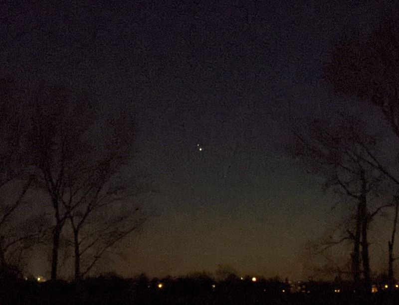 Jupiter und Saturn am 19.12.2020 in Berlin